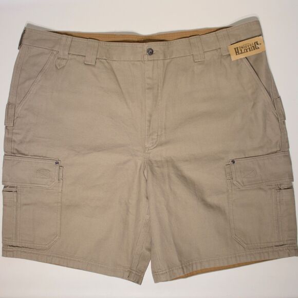NWT $55 Duluth Trading Fire Hose 10" Cargo Shorts Khaki Men's Size 48 (A3) - Picture 2 of 7